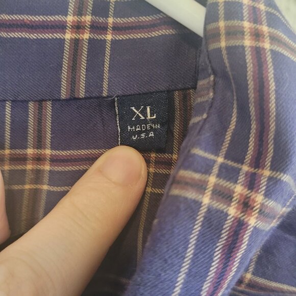 Vintage Burberry London Men's Classic Plaid Button Down Shirt XL Made in USA - Picture 3 of 5